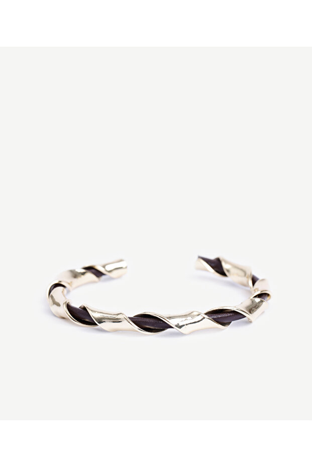 Leather Detailed Cuff Bracelet