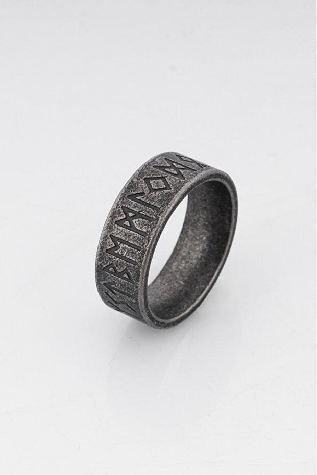 316L Steel Viking Futhark Men's Ring