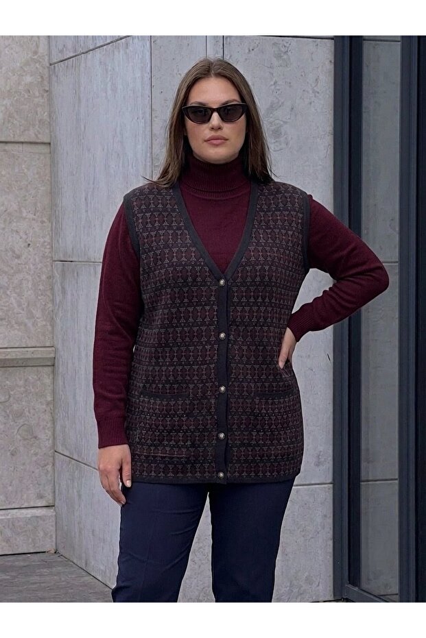 Patterned Steel Knit Classic Tricot Vest