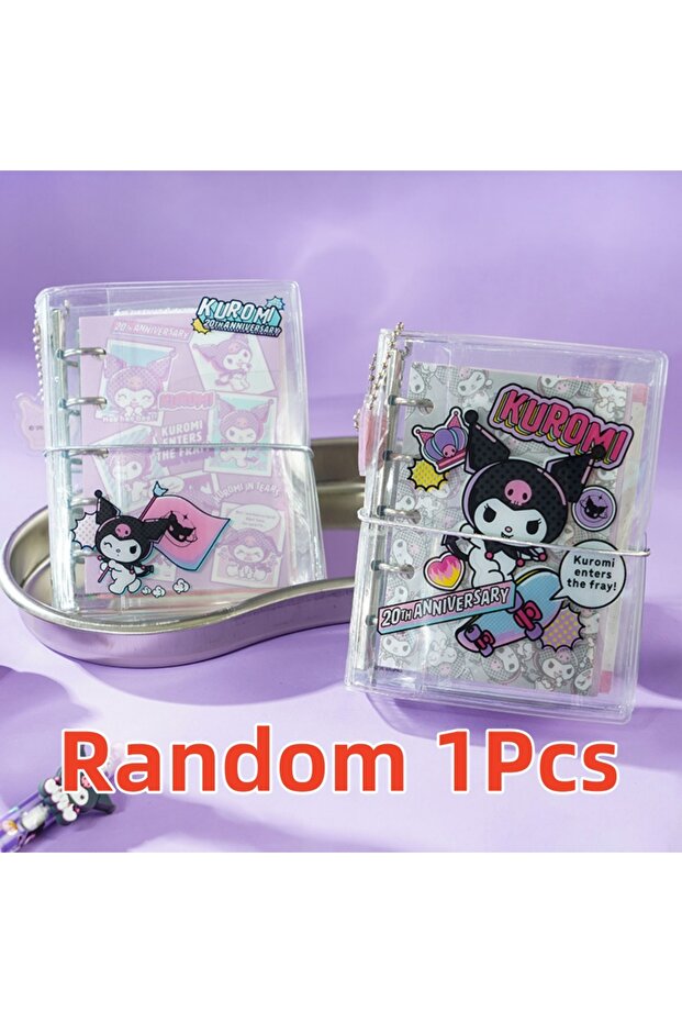 Joytop Random 1Pcs Genuine Sanrio Kuromi Portable Binder Notebook Planner Yearly Daily Agenda Book J