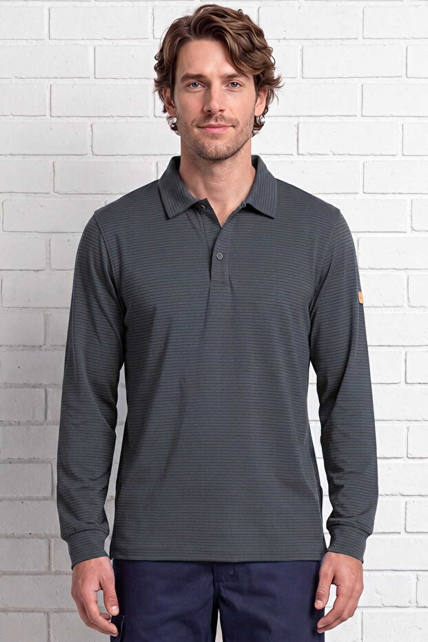 Esd Polo Neck Long Sleeve T-Shirt