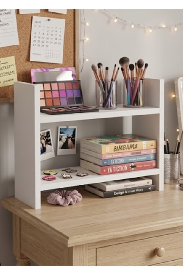 Arles Multi-Purpose Decorative Shelf Tabletop Shelf Countertop Bookshelf White