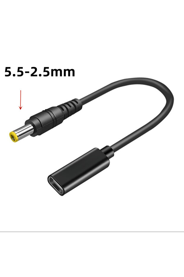 محول طاقة USB 3.1 نوع C للحاسوب المحمول 5.5-2.5 مع محول من USB نوع C أنثى إلى 4.0*1.35 5