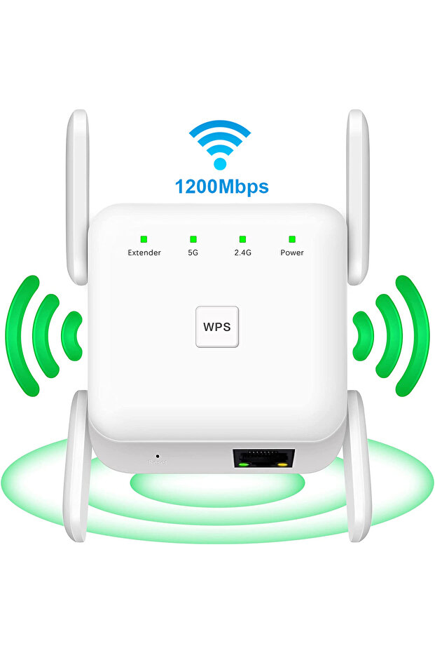 EU Plug AC1200 Wireless WiFi Repeater Booster 2.4G/5GHz Wi-Fi Signal Amplifier Extender Router Netwo