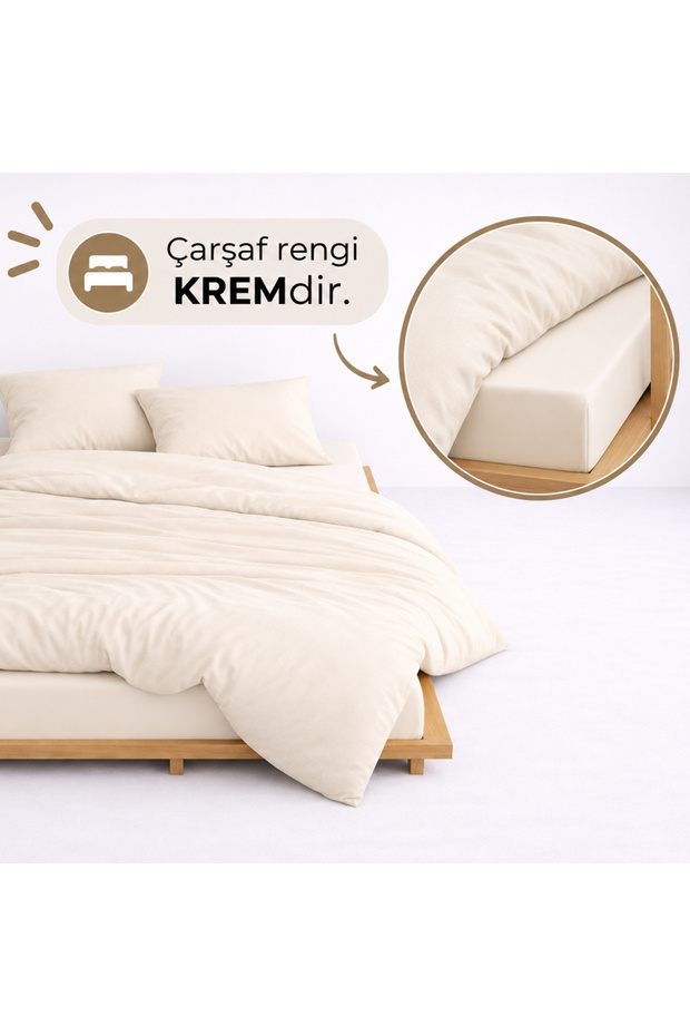Luxury Ranforce Fabric 100% Cotton Single Duvet Cover Set 160X220 | Elastic Sheet 100X200+30