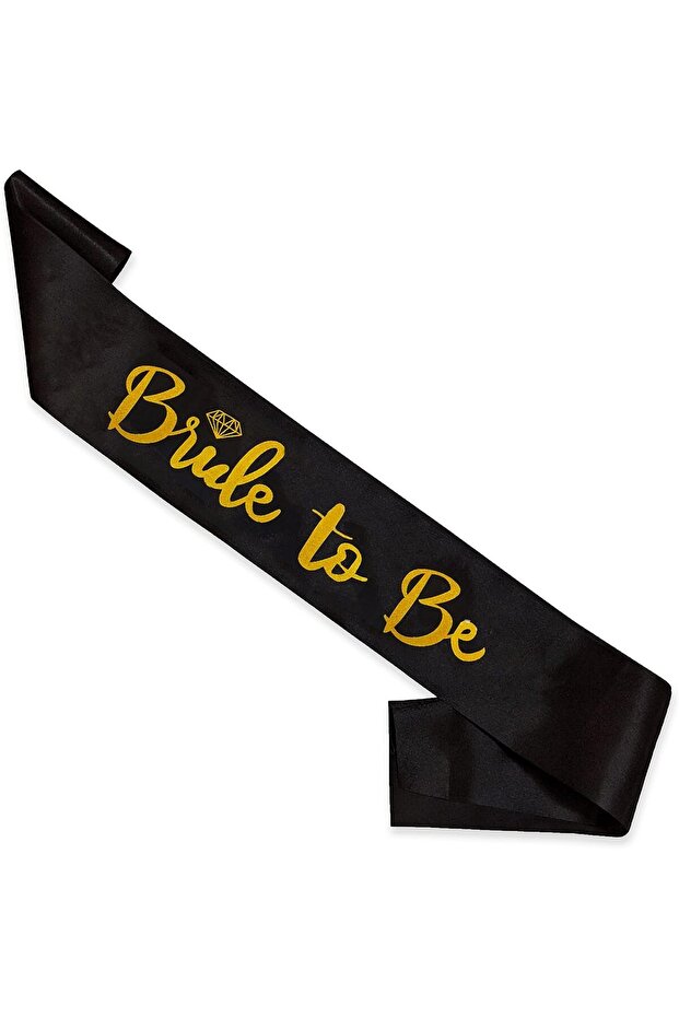Bachelorette Party Decoration, Wedding Decoration, Sash (Black & Golden Glitter Bride to be)