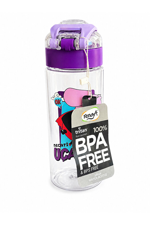 Children's Water Bottle Patterned Tritan Water Bottle 500 Cc