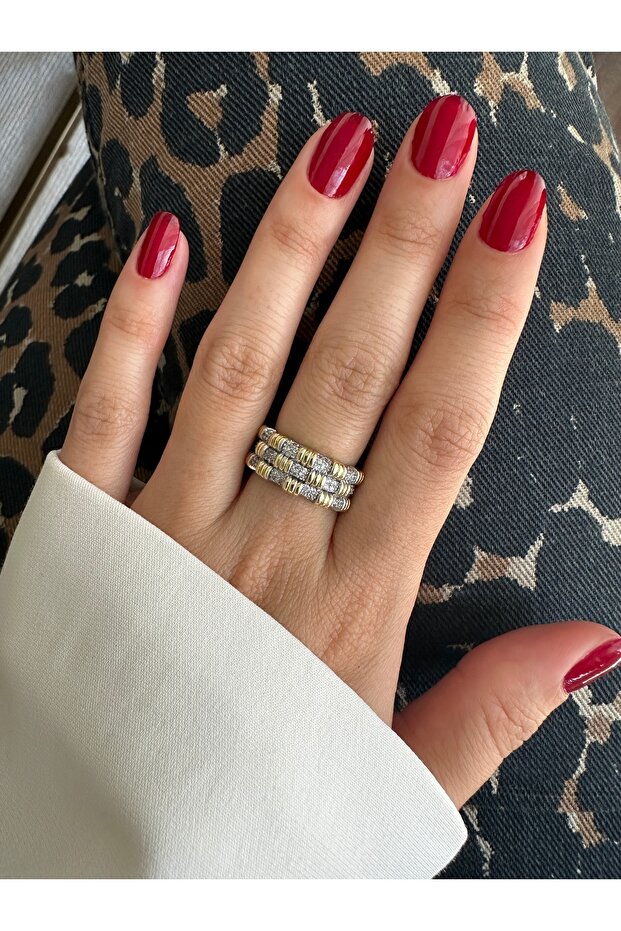 Double Color 3 Row Ring