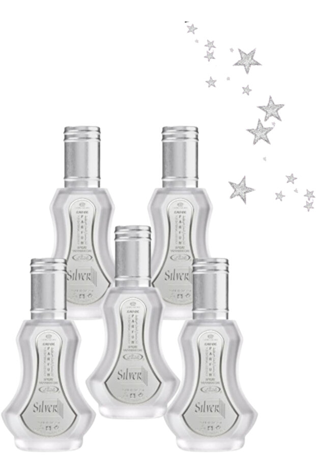 5 قطع عطر فضي 35 مل