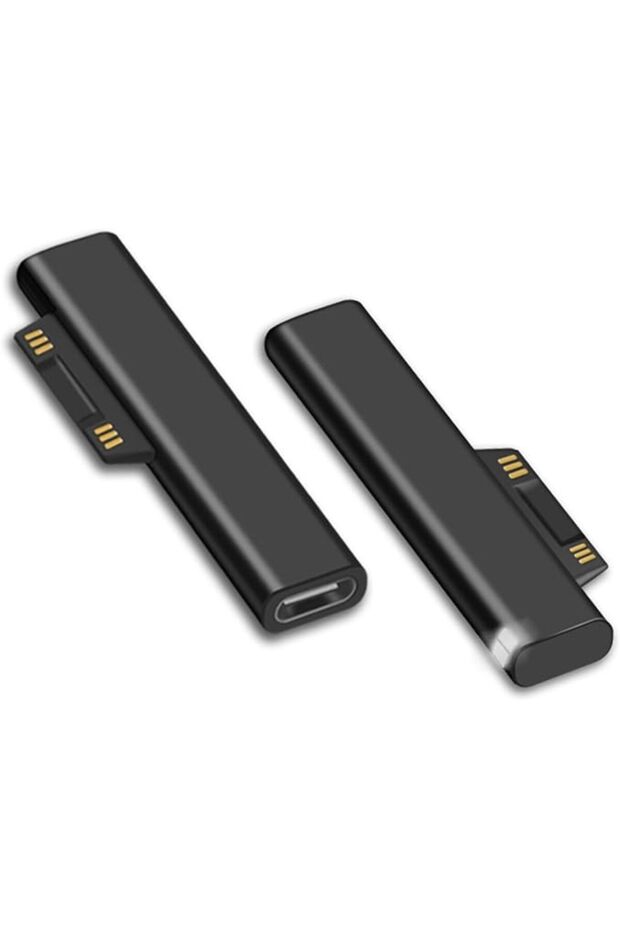 Surface Connect to USB C Charging Adapter (Basic Black, Connector only, 1 Pack), Compatible