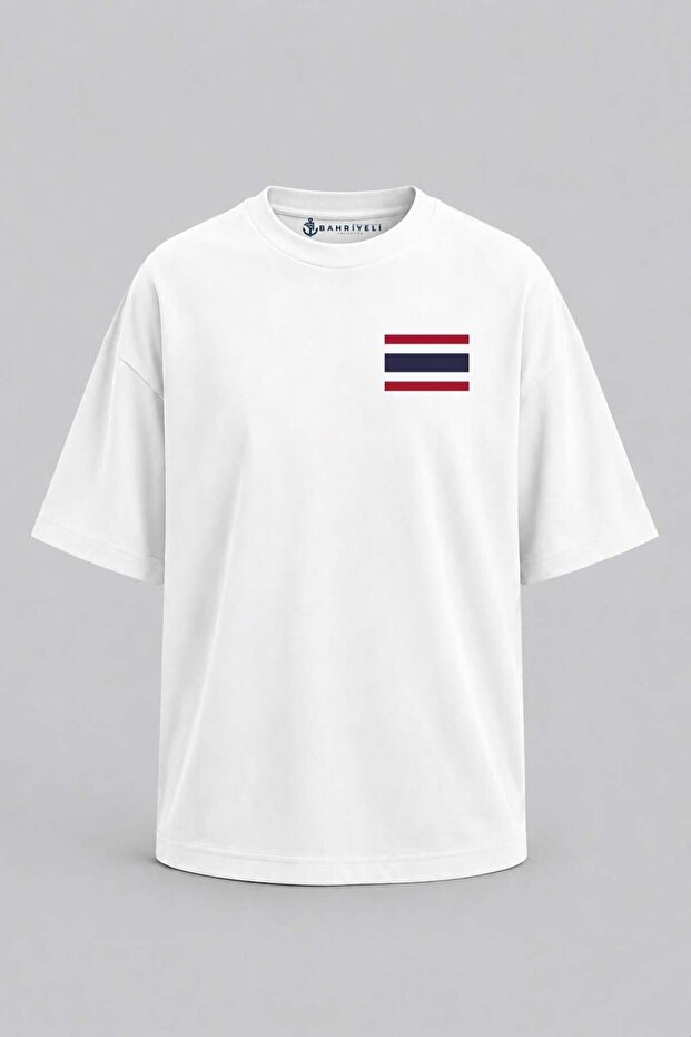 Oversize Thailand Flag Pocket Printed Unisex T-Shirt
