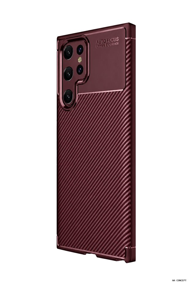 Concepta Galaxy S25 Ultra Case Auto Focus Carbon Cover (42949) - Burgundy