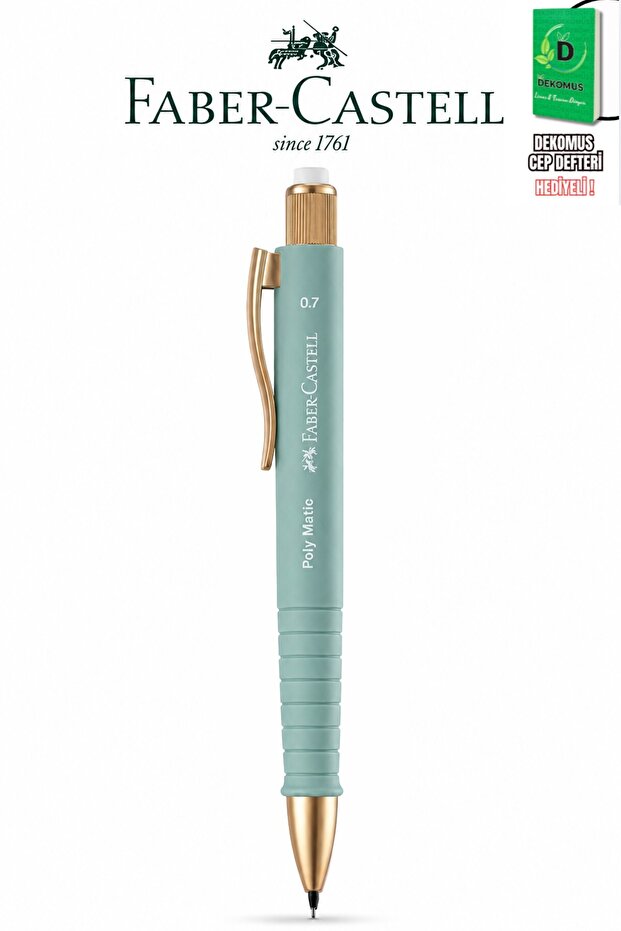 X Dekomus, Original Faber-Castell Poly Matic Gold Versatil Tip Pen 0.7 mm