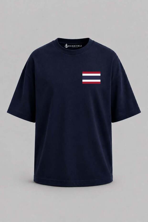Oversize Thailand Flag Pocket Printed Unisex T-Shirt