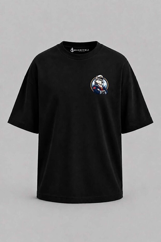 Oversize Tolkun Pocket Printed Unisex T-Shirt