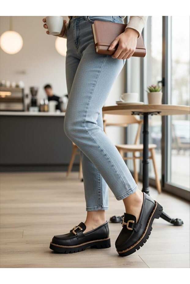 3770 Genuine Leather Women's Loafer Shoes