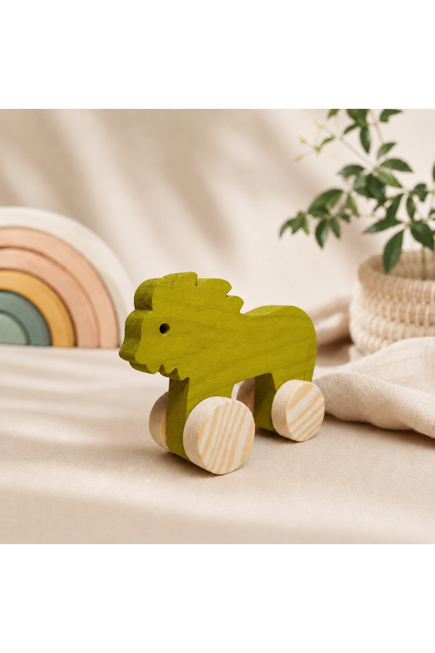 Wooden Honey Toy Lion Natural Handmade Toy
