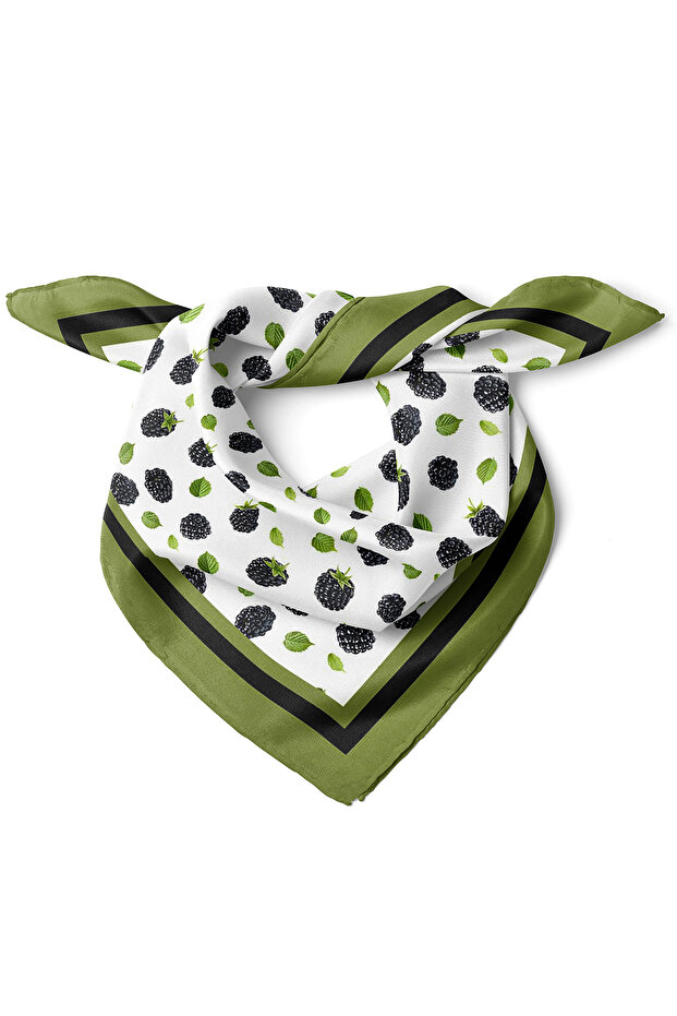 Blackberry Pattern Scarf Bandana 50X50 cm