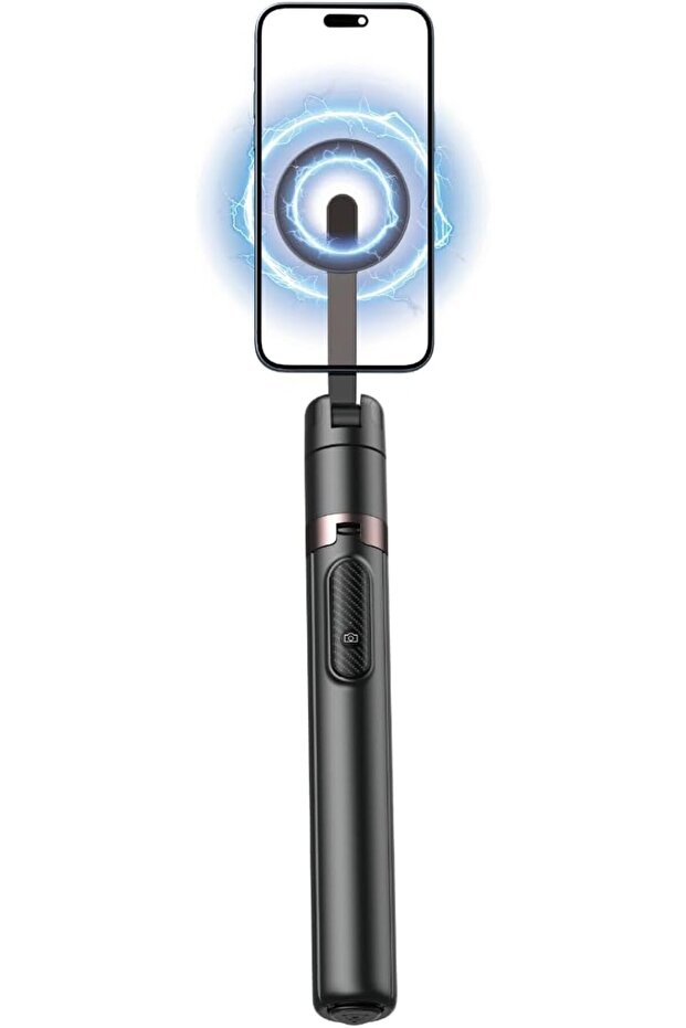 LST12 1.75m 360° Selfie Stick, Extendable Tripod Stand, Strong Magnetic Hold, Adjustable Rotation, Lightweight & Portable, Ideal for Vlogging, Travel & Content Creation