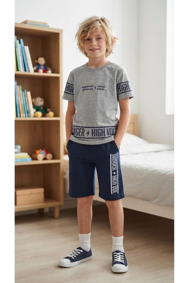 Summer cool 5109 boys' sports shorts and t-shirt set