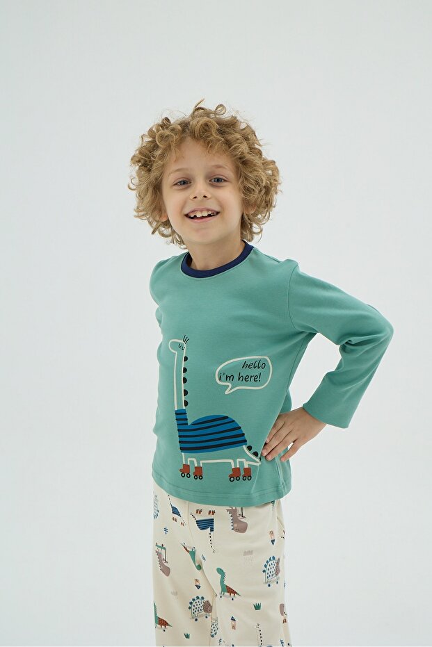 8921 Men's Printed Pajama Set