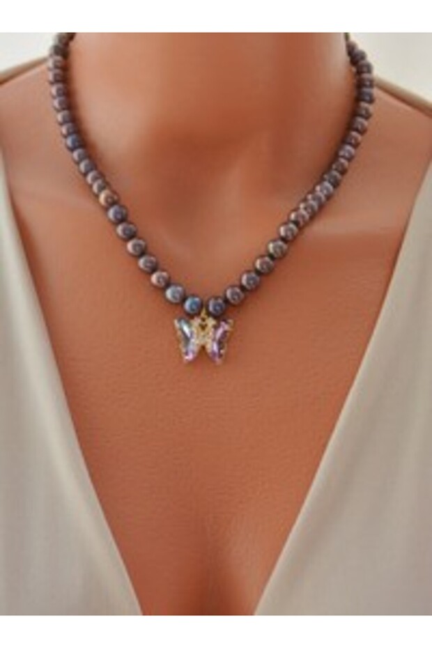 Black Pearl Necklace -