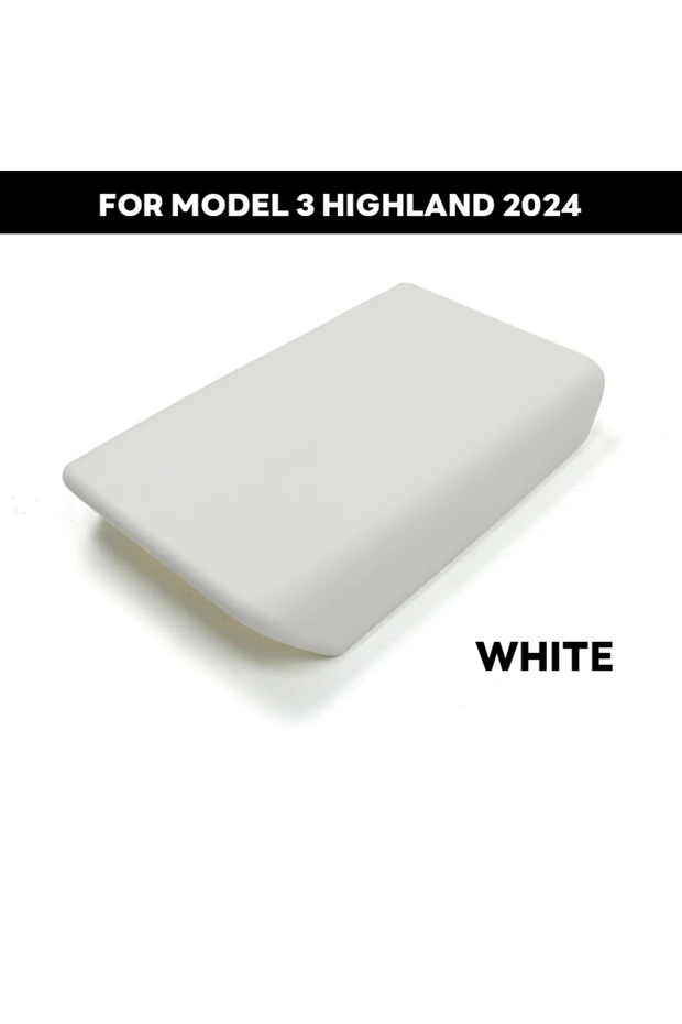 WHITE For Tesla Model Y Launch Juniper 2025 Model 3 Highland 2024 TPE Soft Case Center Console Arm R