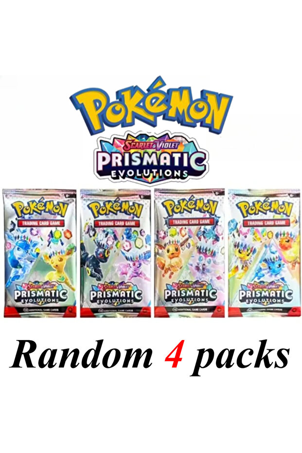 PRISMATIC-4 bag Pokémon Cards 9+1 Per Pack TCG Mega Evolution Phantasmal Flames Booster Box Trading