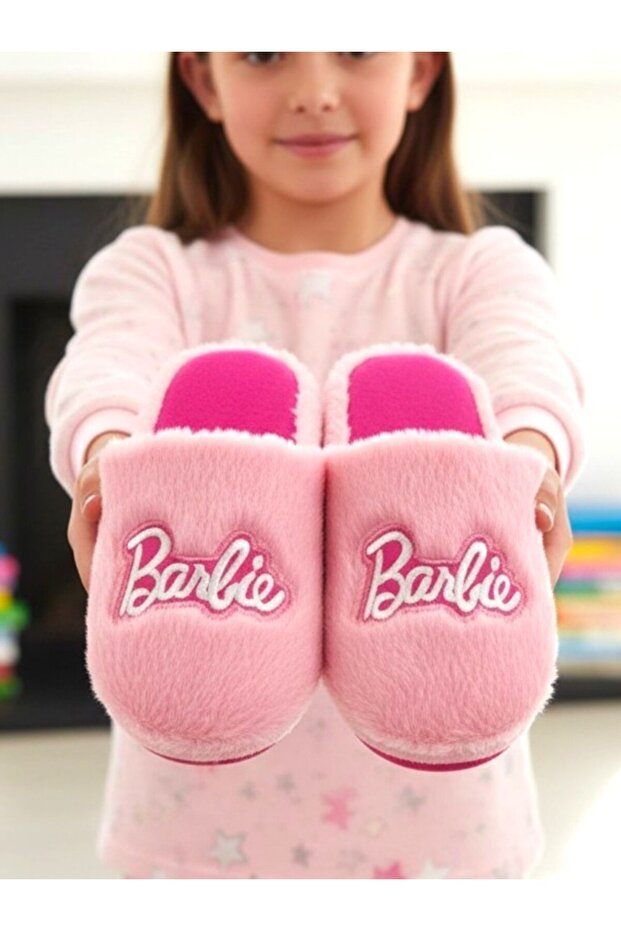 Fluffy Soft Furry Mother Daughter Combination Winter Pink House Slippers Slippers