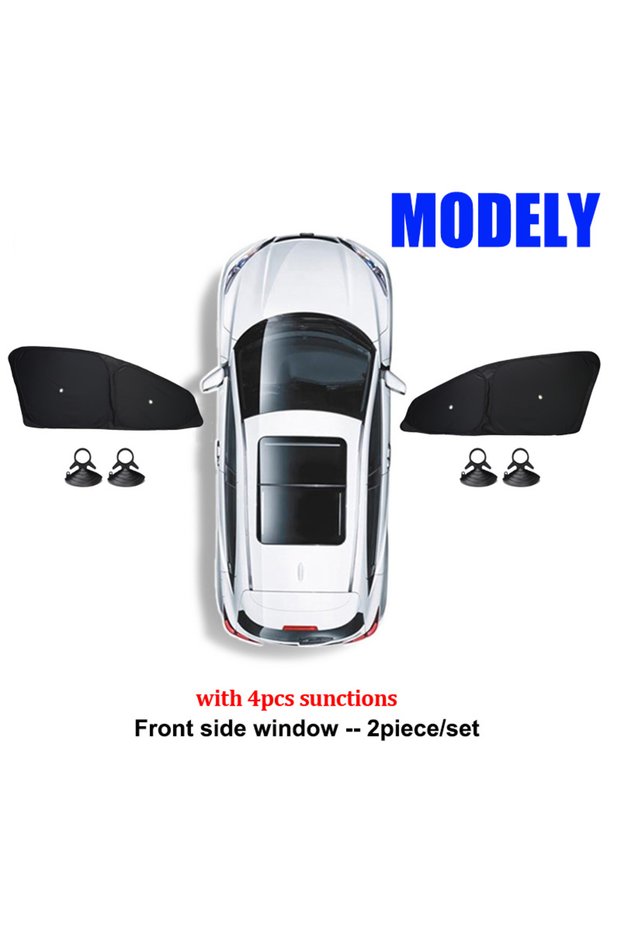 New MY Front 2PCS for Tesla Model 3 Y Juniper Highland 2025-2021 2026 Car Side Window Sunshade with