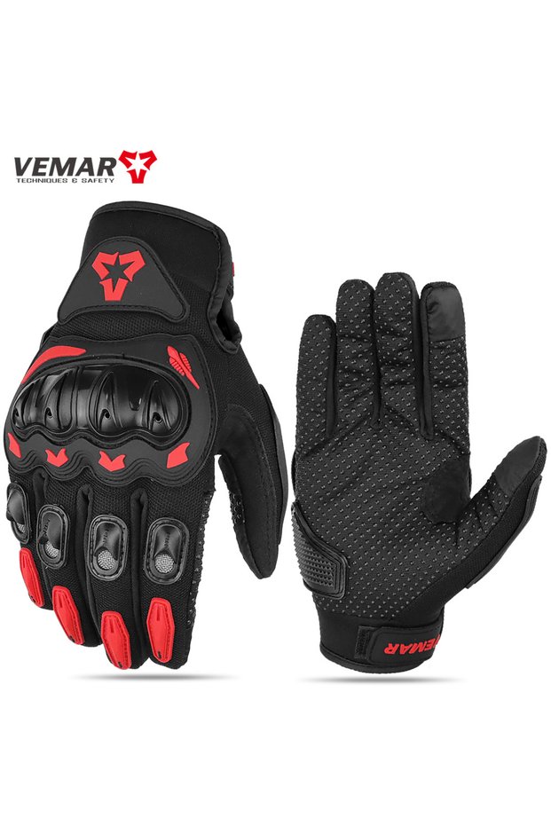 XXL Red Summer Motorcycle Gloves Men Women Full Finger Touch Screen Motocross Racing Gloves Motorbik