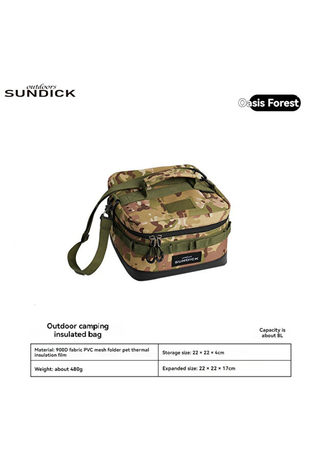 oasis Forest Large Picnic Ice Bag 900D Cloth Camping Travel Organizer Waterproof Thermal Lunch Box f