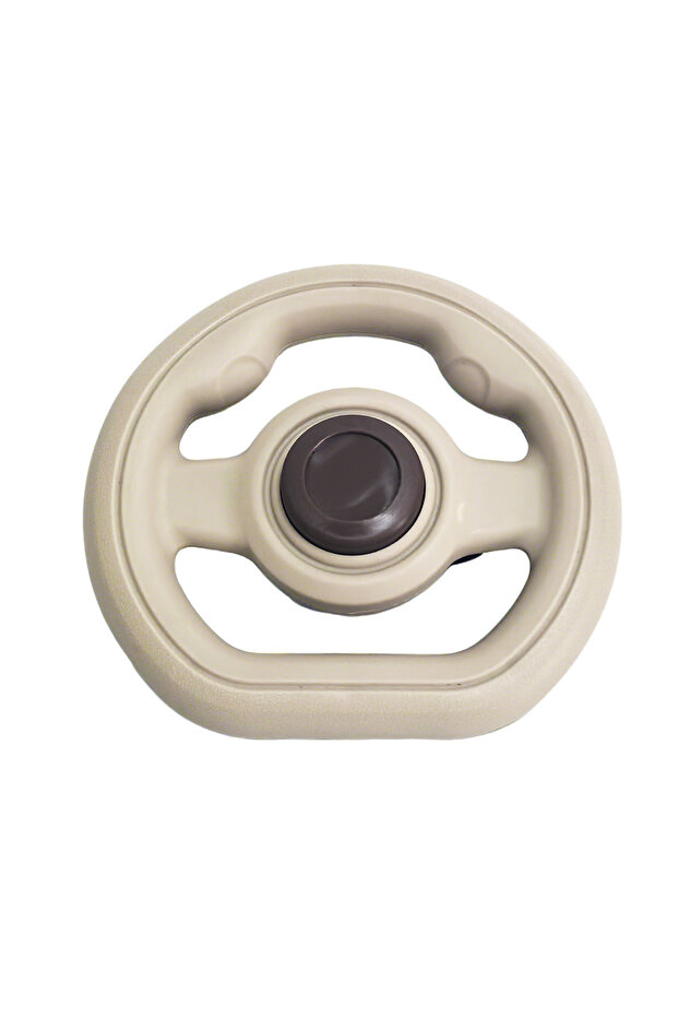 beige 1PC Universal Pretend Steering Wheel for Strollers & Carts - Detachable, Fun Driving Attachmen