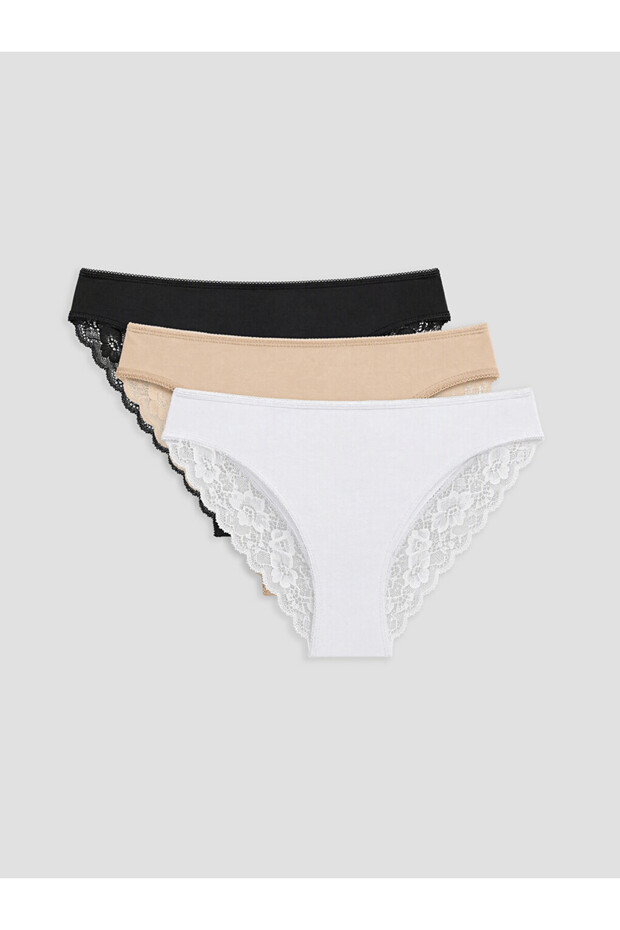 Lcw Dream Lace Detailed Brazilian Panties 3-Pack