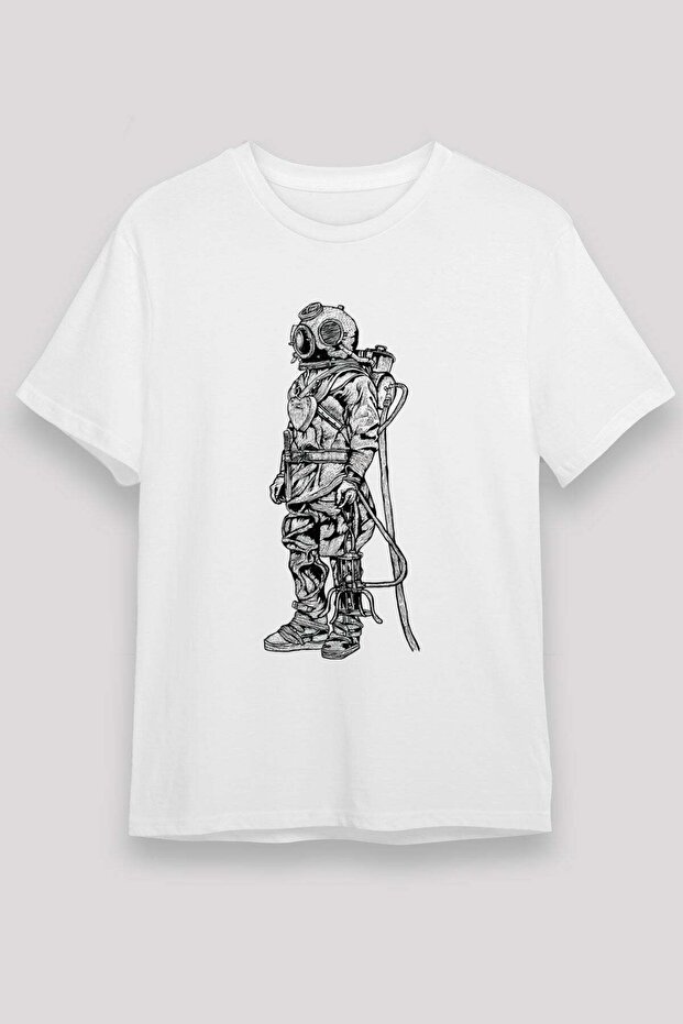 Diver White Unisex T-Shirt