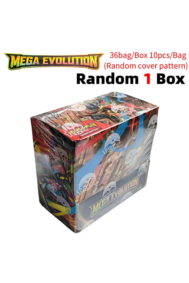 MEGA-1 Box Pokémon Cards 9+1 Per Pack TCG Mega Evolution Phantasmal Flames Booster Box Trading Card