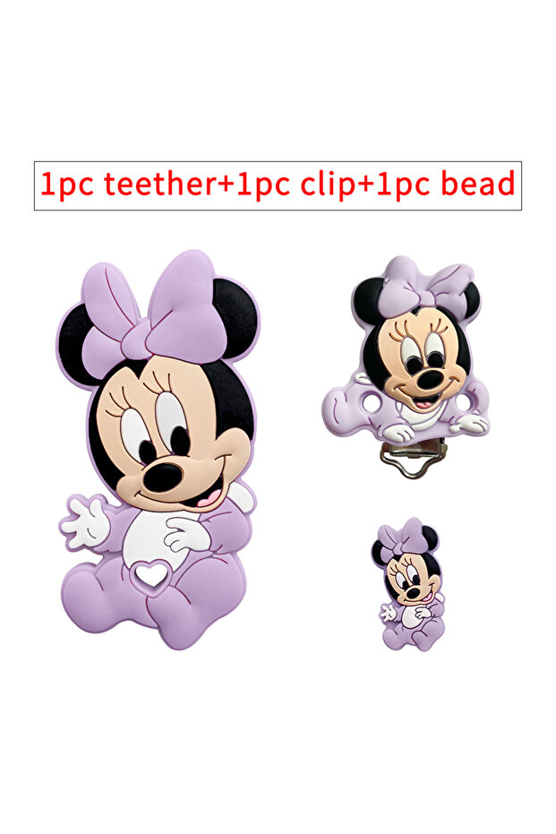 3pcs 11 3pcs/set Silicone Cartoon Teether Nipple Clip Beads DIY Pacifier Chain Clips Beads Present J