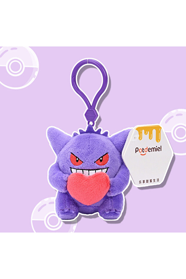 Gengar 8.5cm Pokemon Jigglypuff Charmander Gengar Squirtle Mimikyu Kawaii Plush Stuffed Toy Keychain
