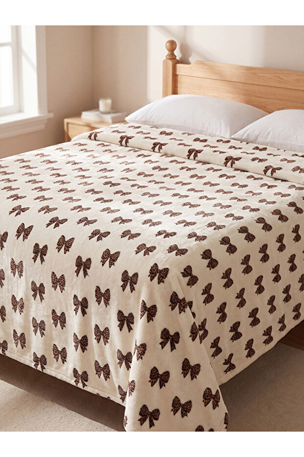 Timeless Clothing & Timeless Choices Bow Embroidered Double Blanket 200X220 cm