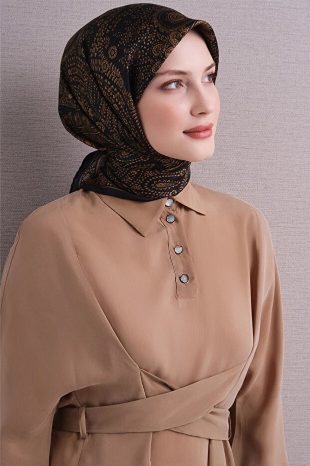 Ethnic Patterned Sura Silk Scarf 9640Ds