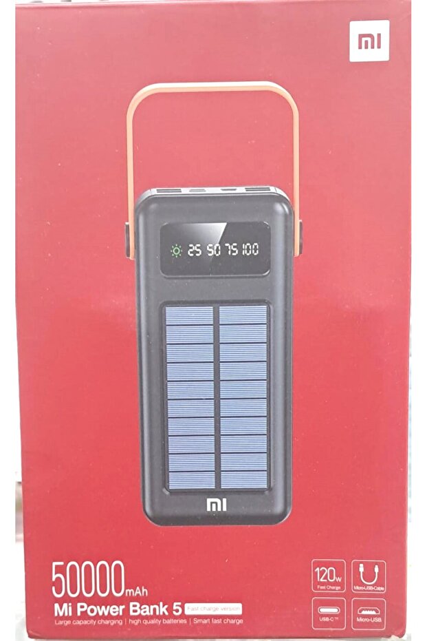 بنك طاقة بسعة 50,000 مللي أمبير، 5 في 1، 120 واط، USB-C، مايكرو USB