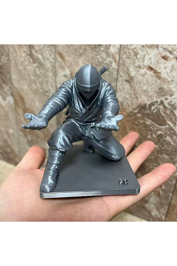 silver with Base Ninja 3D Printed Desktop Organizer Pen Holder Multi-Functional Pen Stand Creative G