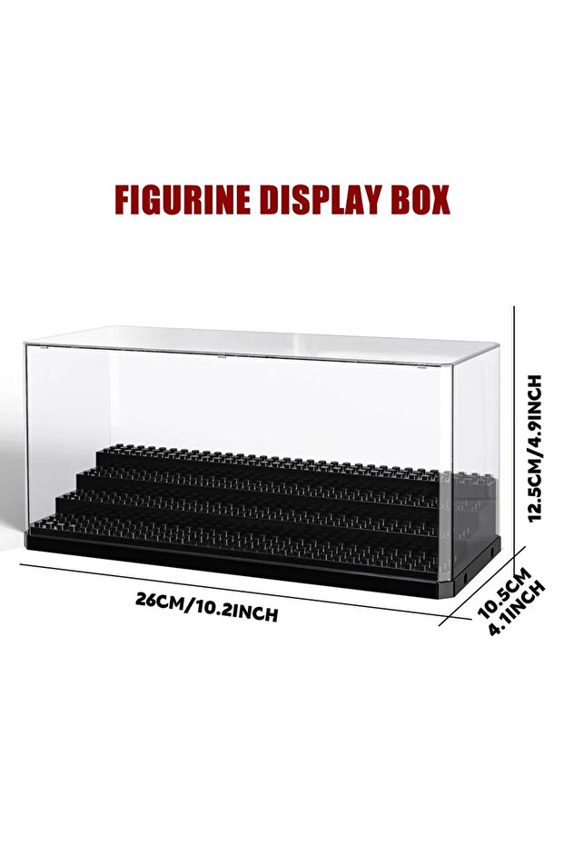 4 steps 26cm Compatible building block display box storage box building block doll collection step-b