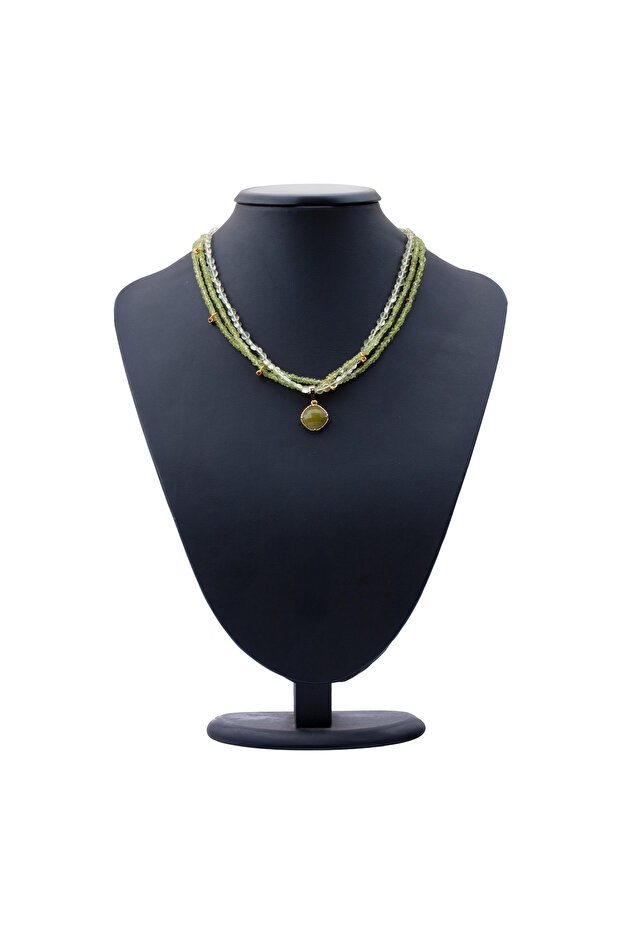 Green Spring Zebercet Natural Stone Necklace