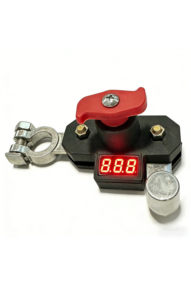 Silver Car Battery Disconnect Switch - Bidirectional Joint Can Rotate Power Disconnect Switch with D