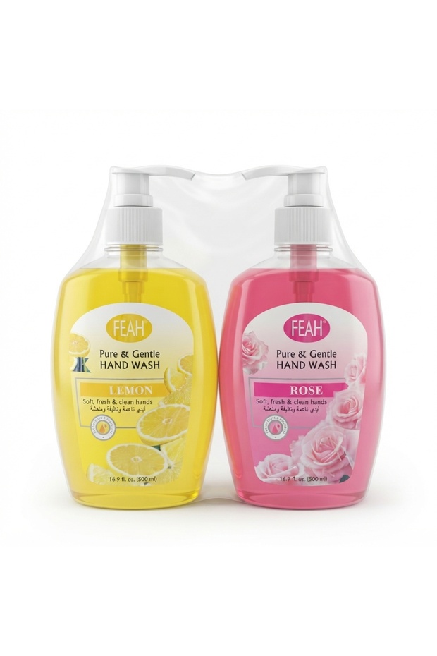 Hand Wash 4-Piece Set 500ml - Lemon, Rose, Lavender & Strawberry