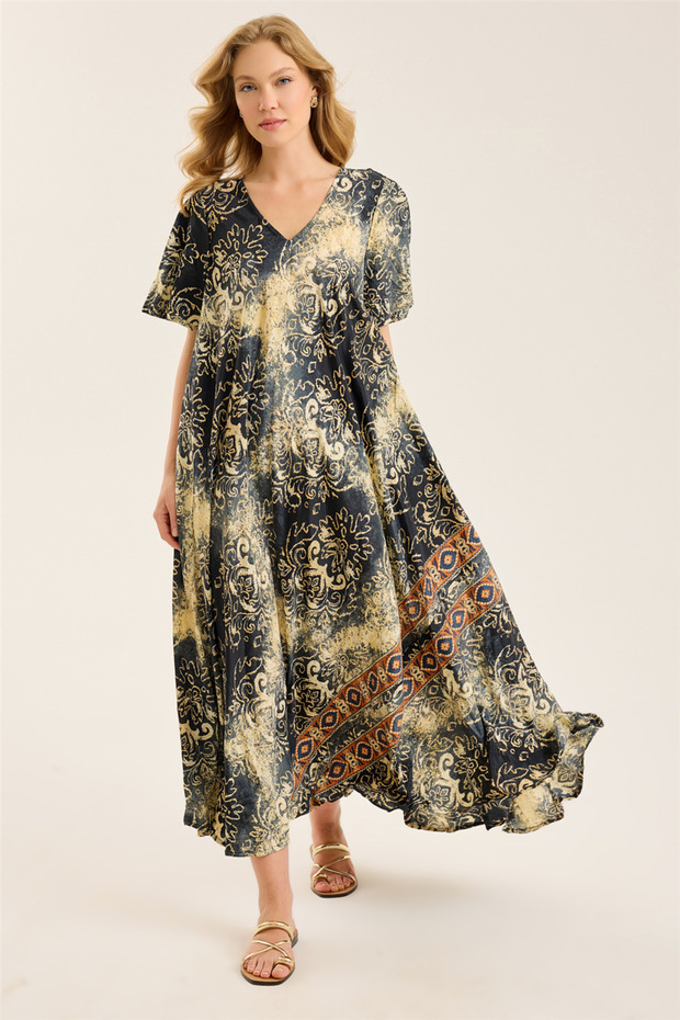 Shawl Patterned Dress