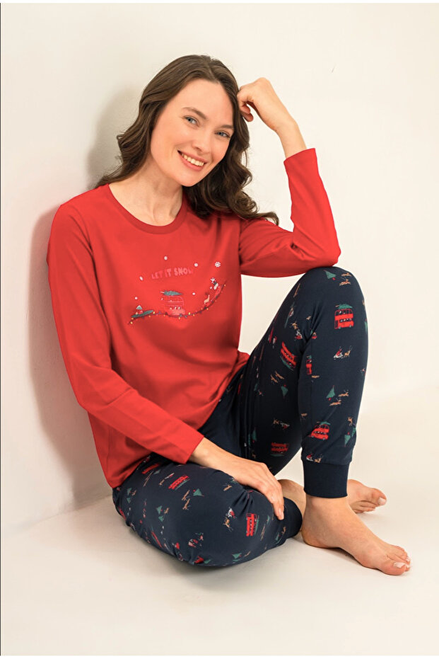 Women'S, Long Sleeve, (Socks Included), Pajama Set