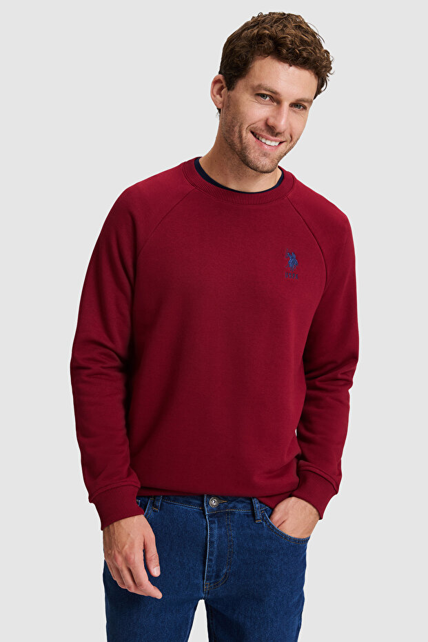 Men's Burgundy Basic Sweatshirt 50329441-Vr014