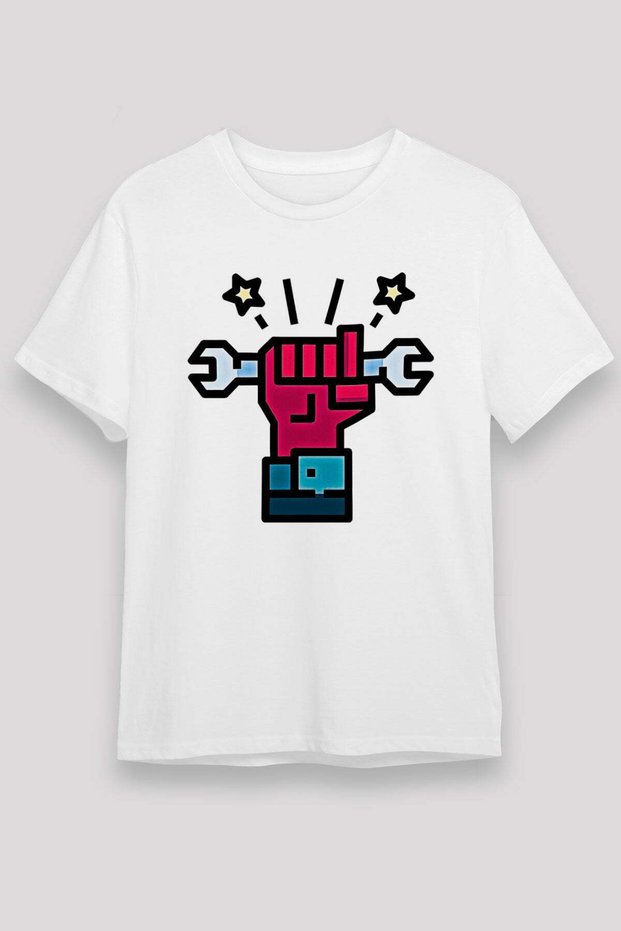 1 May Unisex Printed White T-Shirt - Tshirt